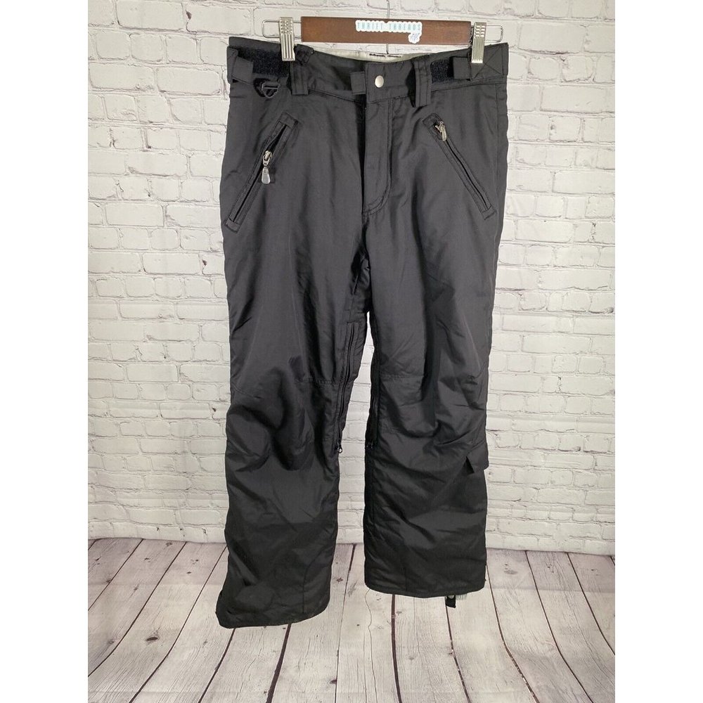Turbine Boardwear Solid Black Adjustable Waist Ventilated Pants Girls L